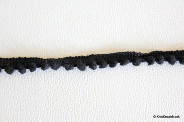 Black Embroidery Wool One Yard Lace Trims 10mm Wide